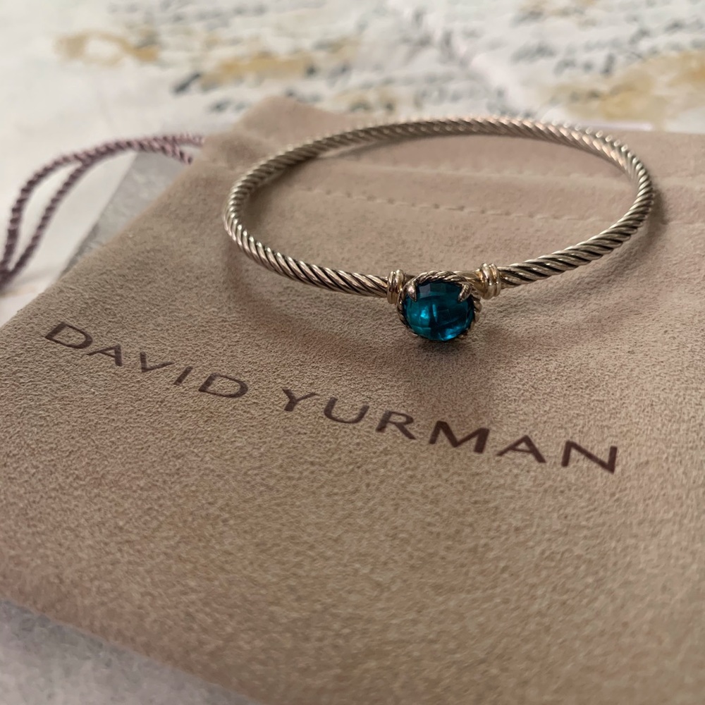 David Yurman 3 mm Chatelain Bracelet  Hampton Blue